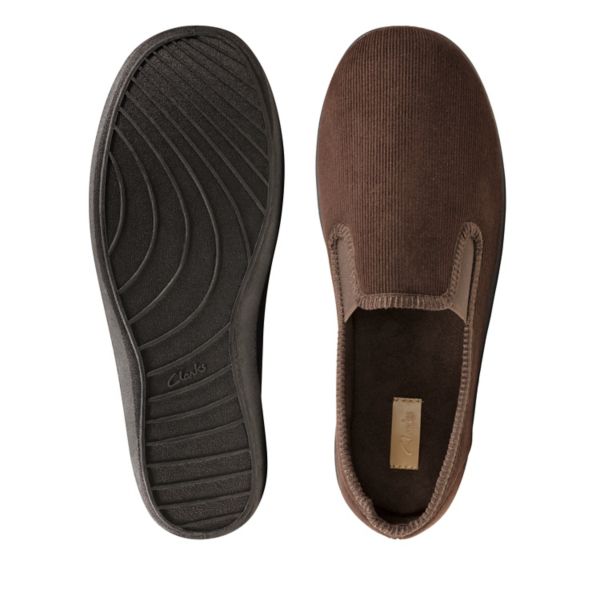 Clarks Mens King Twin Slippers Brown | CA-2139784